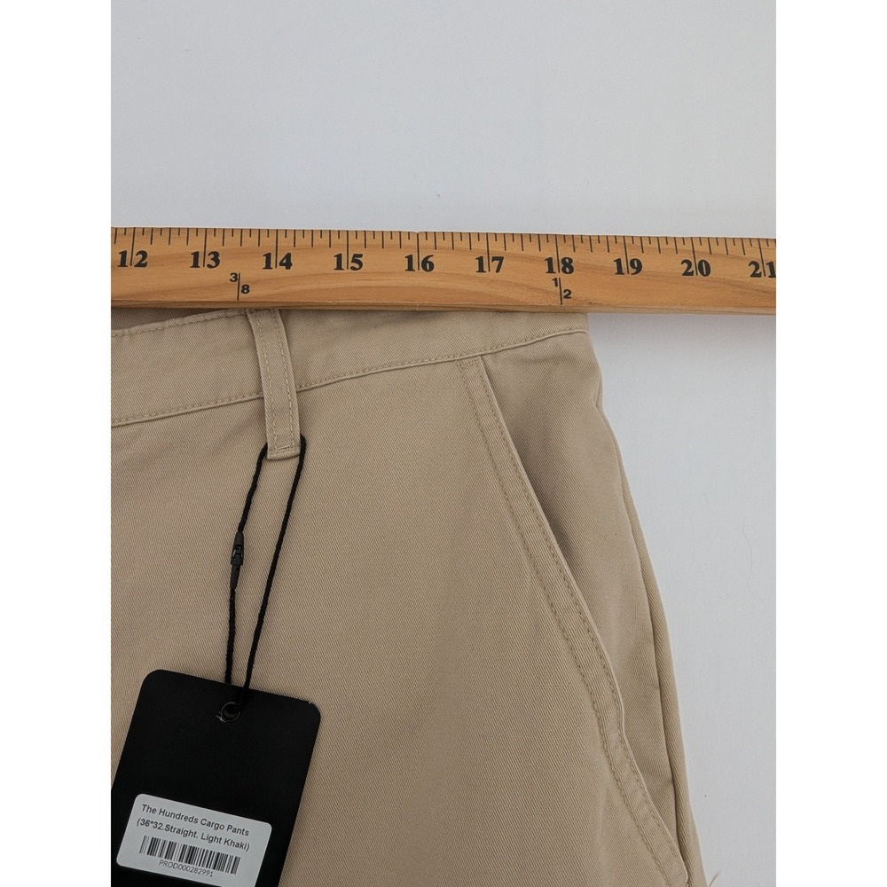 The Hundreds Cargo Pants Mens 36x32 Straight Khaki Cotton Travel Outdoors New - Picture 4 of 9
